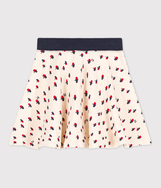 Girls' Tube-Knit Patterned Skirt AVALANCHE white/MULTICO