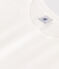 Women's Straight Round-Neck Cotton T-Shirt ECUME white