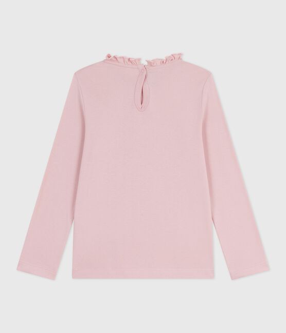 Children's long-sleeved plain cotton T-shirt JOLI pink