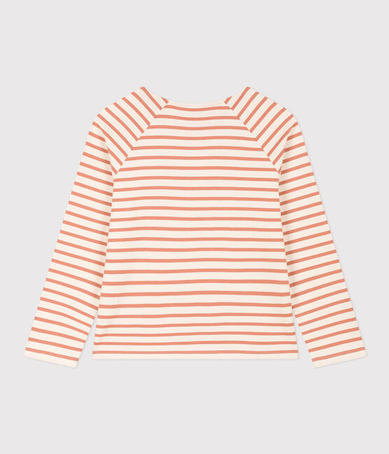 Women's Buttoned Cotton Breton Top AVALANCHE pink/SIENNA white
