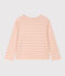 Women's Buttoned Cotton Breton Top AVALANCHE pink/SIENNA white