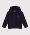 Sweatshirt zippé à capuche enfant garçon SMOKING blue