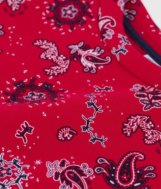 Girls' Fleece Sweatshirt red/multicolor