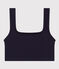 Women's Plain Cotton and Elastane Bra SMOKING blue