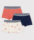 Boys' Crab Print Cotton Boxer Shorts - 3-Pack