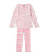 Girls' pyjamas in reversible tube knit