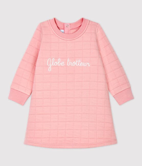 Babies' Organic Quilted Dress CHARME pink