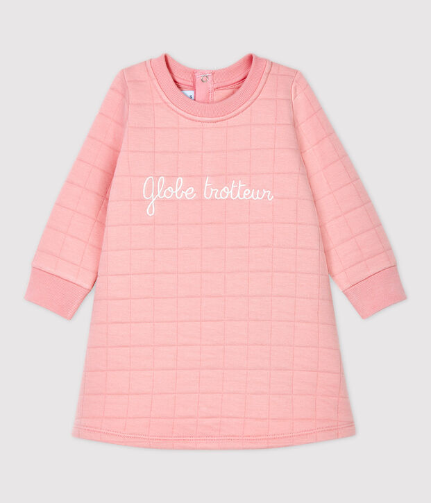 Babies' Organic Quilted Dress pink