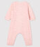 Baby Girls' Starry Footless Organic Cotton Bodyjama FLEUR pink/CONCRETE grey