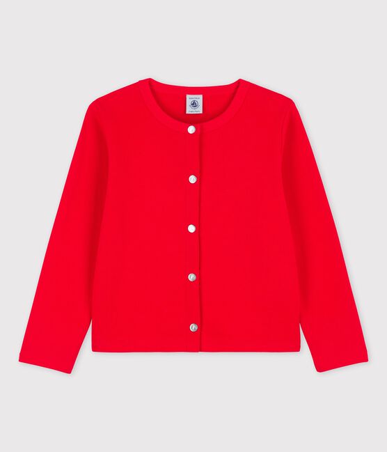 Girls' Cotton Cardigan PEPS red