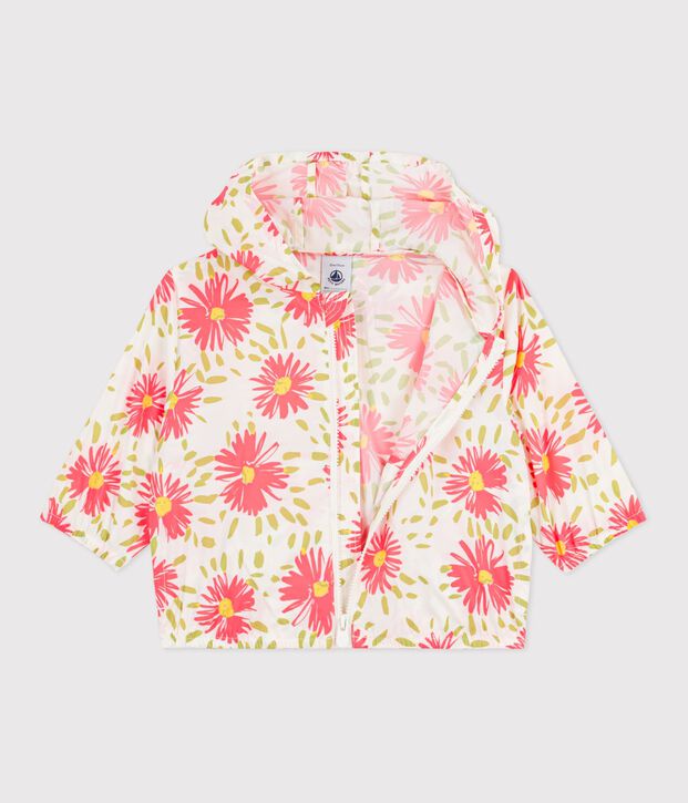 Babies' ultra-lightweight windbreaker white/multicolor