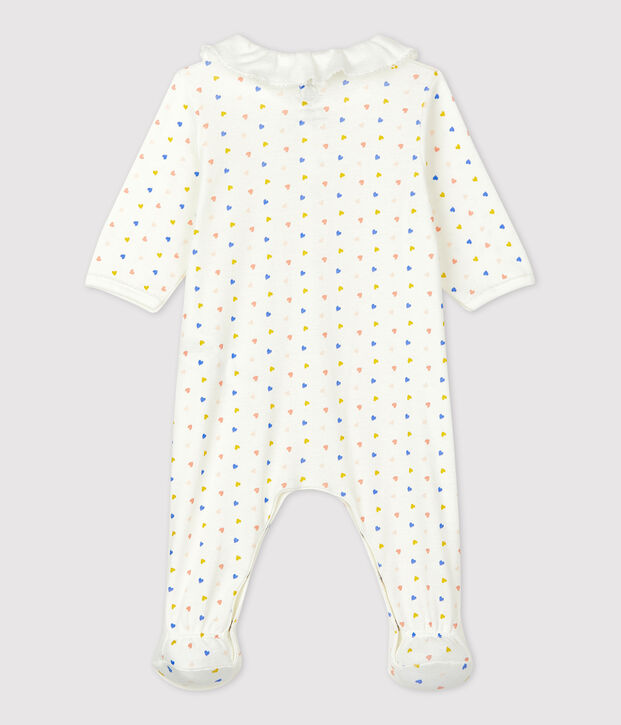 Babies' Organic Cotton Sleepsuit white/multicolor