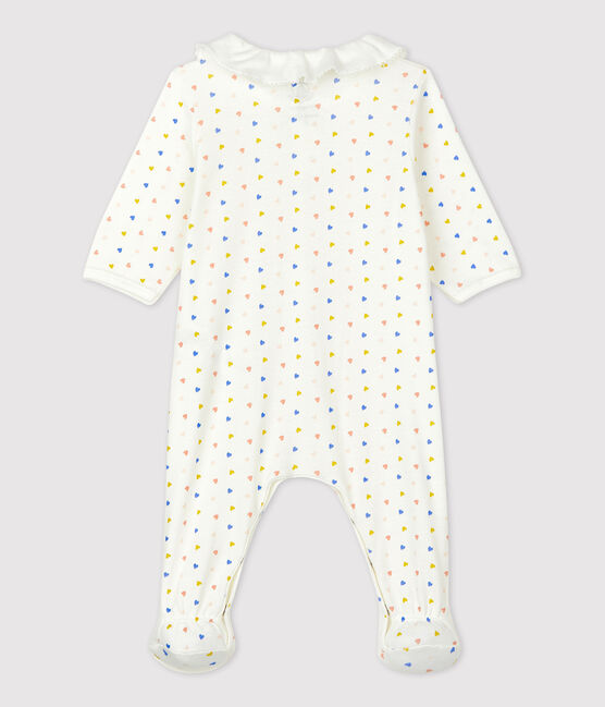 Babies' Organic Cotton Sleepsuit MARSHMALLOW white/MULTICO white