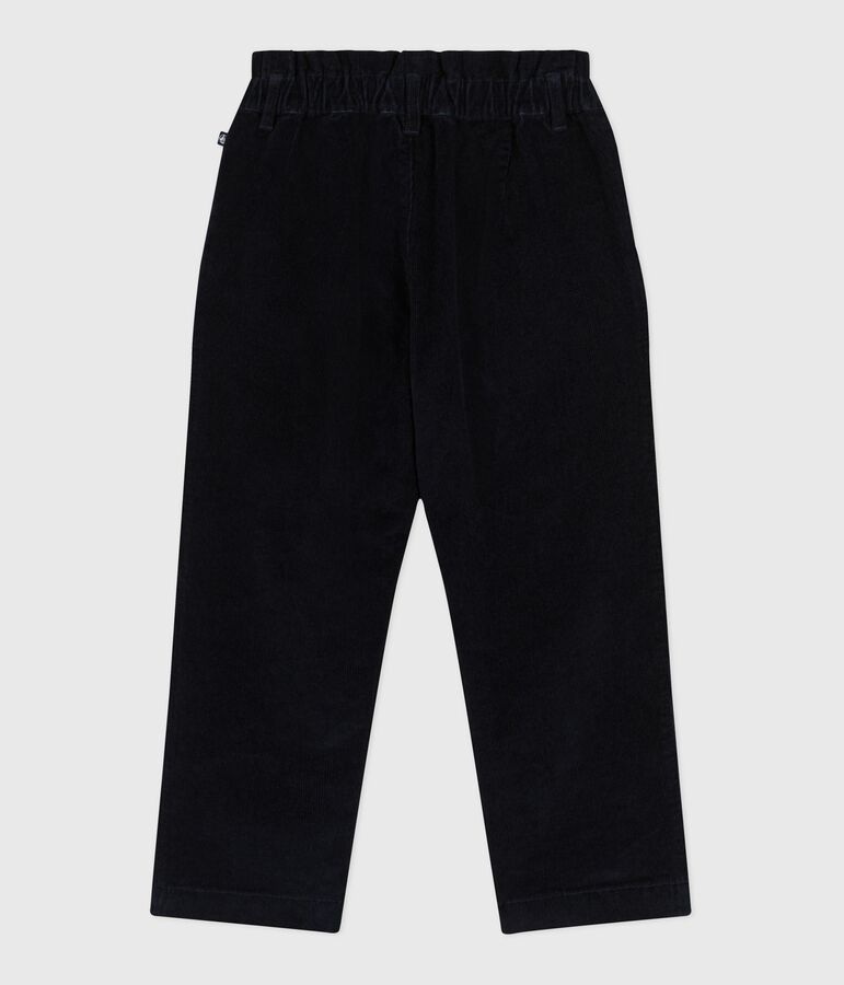 Children's plain corduroy trousers blue