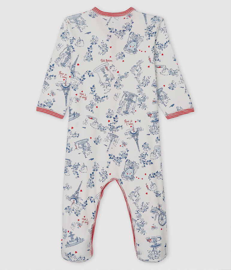 Babies' Ribbed Sleepsuit white/multicolor