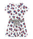 Flower print cotton sweatshirt dress