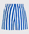 Boys' Striped Swim Shorts MARSHMALLOW white/SURF blue