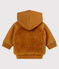 Baby boy's hooded sherpa sweatshirt BRINDILLE brown