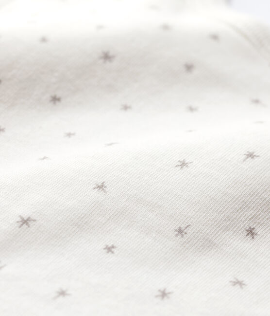 Newborn Babies' Starry Bib MARSHMALLOW white/GRIS grey