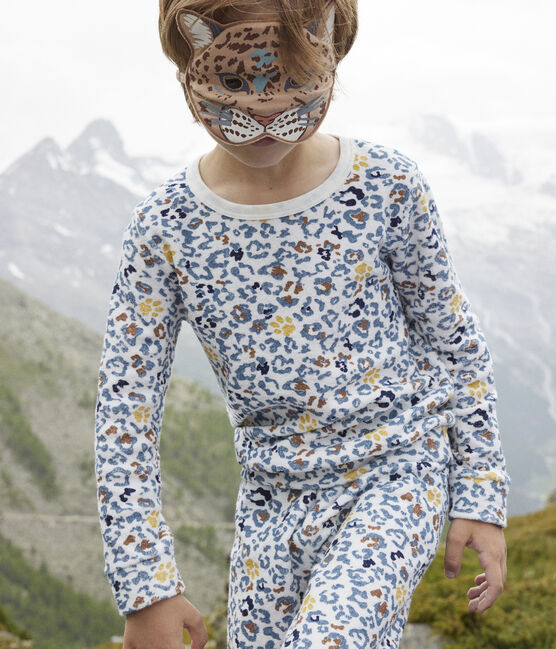 Children's Unisex Fancy Dress Pyjamas with mask MARSHMALLOW white/MULTICO white
