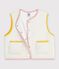 Children's sleeveless plain sherpa cardigan MILK