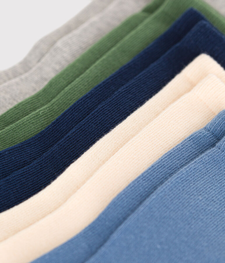 Children's plain cotton socks - 5-pack multicolor