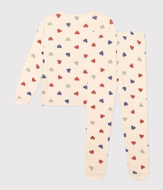 Women's Heart-pattern Cotton Pyjamas AVALANCHE white/MULTICO