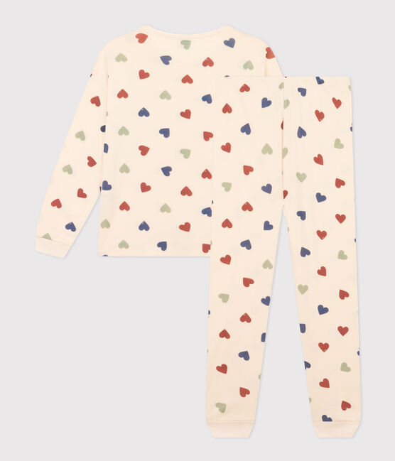 Women's Heart-pattern Cotton Pyjamas AVALANCHE white/MULTICO