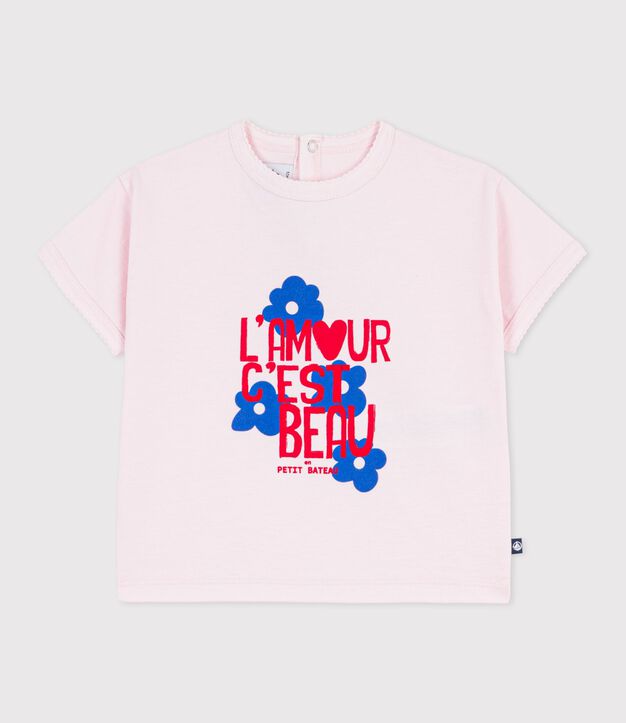 Babies' short-sleeved patterned cotton T-shirt BARELY