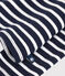 Children's long-sleeved stripy cotton T-shirt SMOKING blue/MARSHMALLOW white