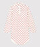 Babies' Cotton Bodysuit MARSHMALLOW white/TERKUIT red