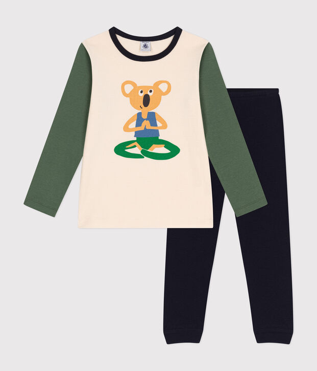 Children's Plain Cotton Pyjamas blue/multicolor