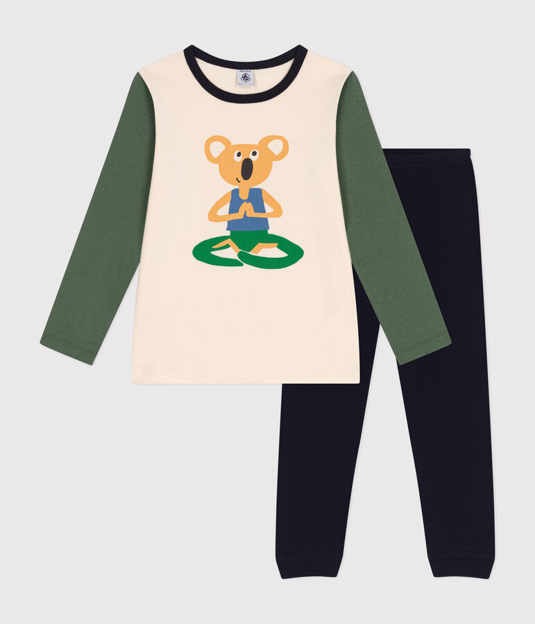 Children's Plain Cotton Pyjamas blue/multicolor