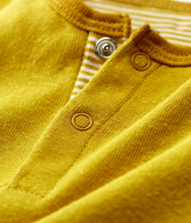 Baby boys' playsuit made of cotton/linen blend BAMBOO green