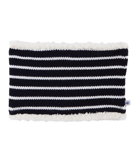 Unisex Children's Snood SMOKING blue/MARSHMALLOW white
