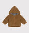 Babies' sherpa jacket with a hood BRINDILLE brown