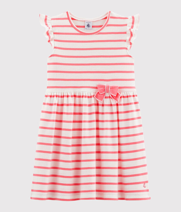 Girls' Dress white/pink