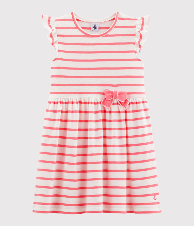 Girls' Dress white/pink