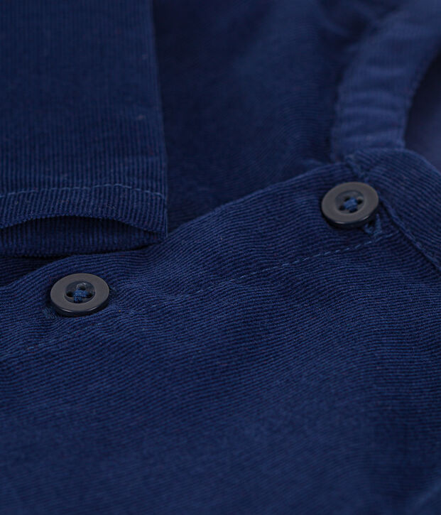 Babies' Long-Sleeved Super Fine Velour Shirt blue