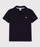 Boys' Short-Sleeved Cotton Polo Shirt SMOKING blue