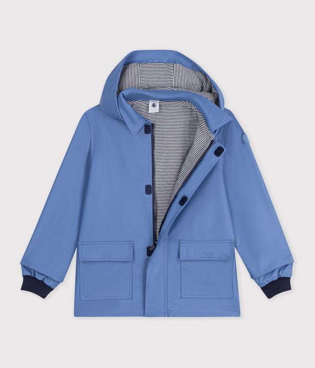 Children's plain iconic raincoat blue