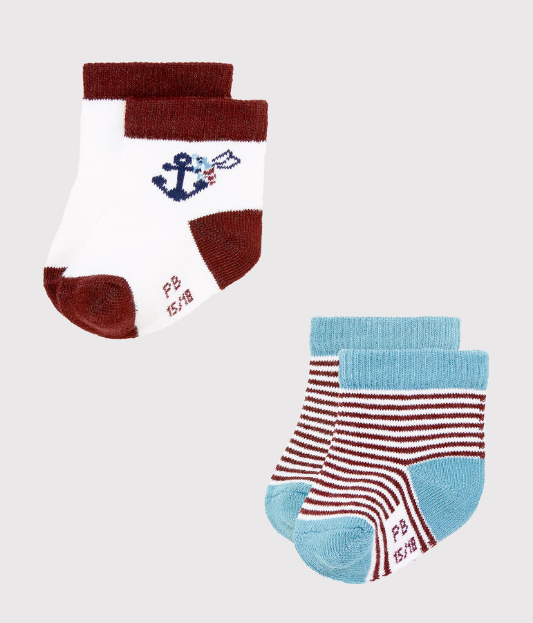 Baby boys' socks - pack of 2 multicolor
