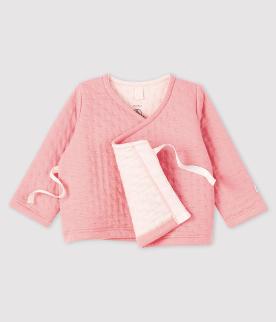 Babies' Tube Knit Cardigan CHARME pink