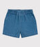 Babies' Light Denim Shorts DENIM CLAIR blue