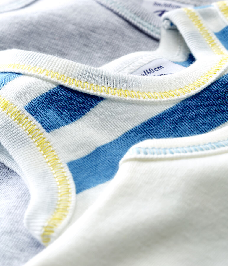 Baby Boys' Sleeveless Bodysuit - Set of 3 multicolor