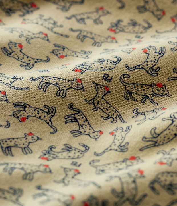 Babies' Fleece Jumpsuit beige/multicolor