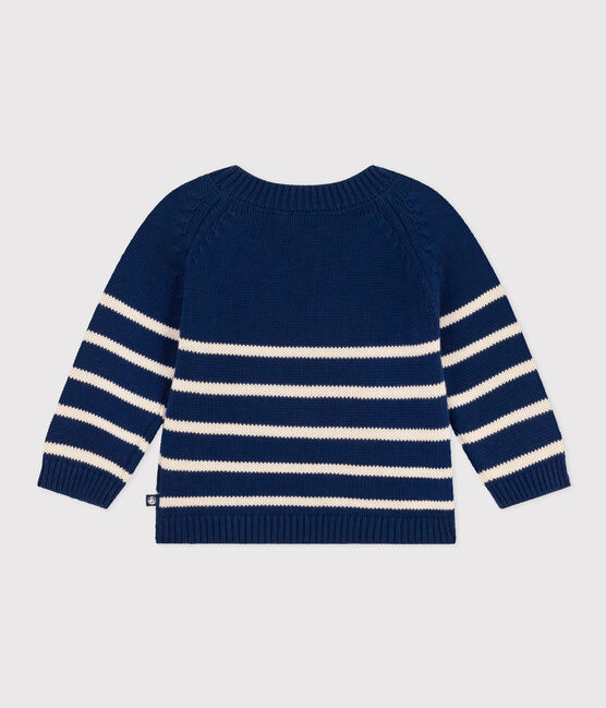 Babies' Cotton Jumper MEDIEVAL blue/AVALANCHE