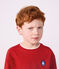 Children's long-sleeved plain cotton T-shirt red