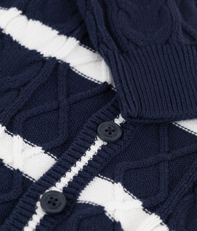 Boys' Cotton Cardigan blue/white