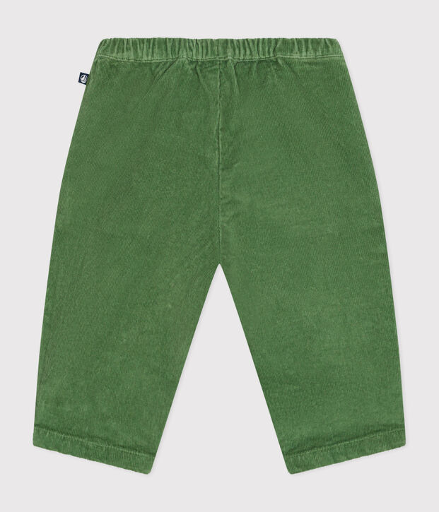 Babies' velour trousers green